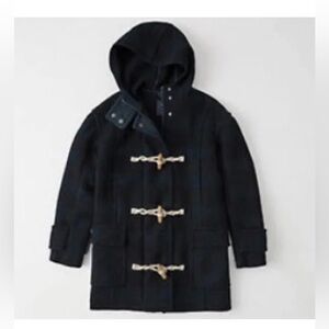 Abercrombie & Fitch Black Wool Coat